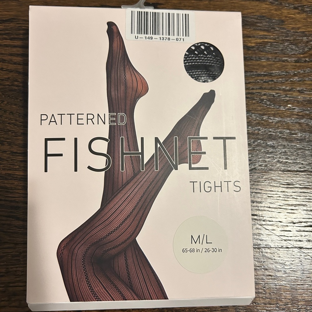 Patterned Fishnet Tights M/L